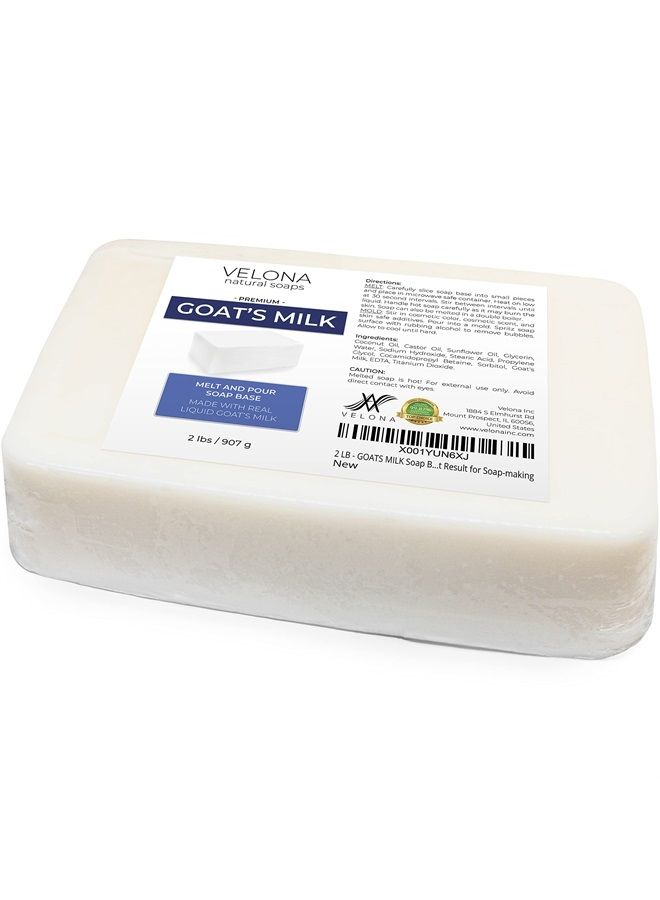velona 2 LB - GOATS MILK Soap Base SLS/SLES free | Melt and Pour | Natural Bars For The Best Result for Soap-making - Image 3