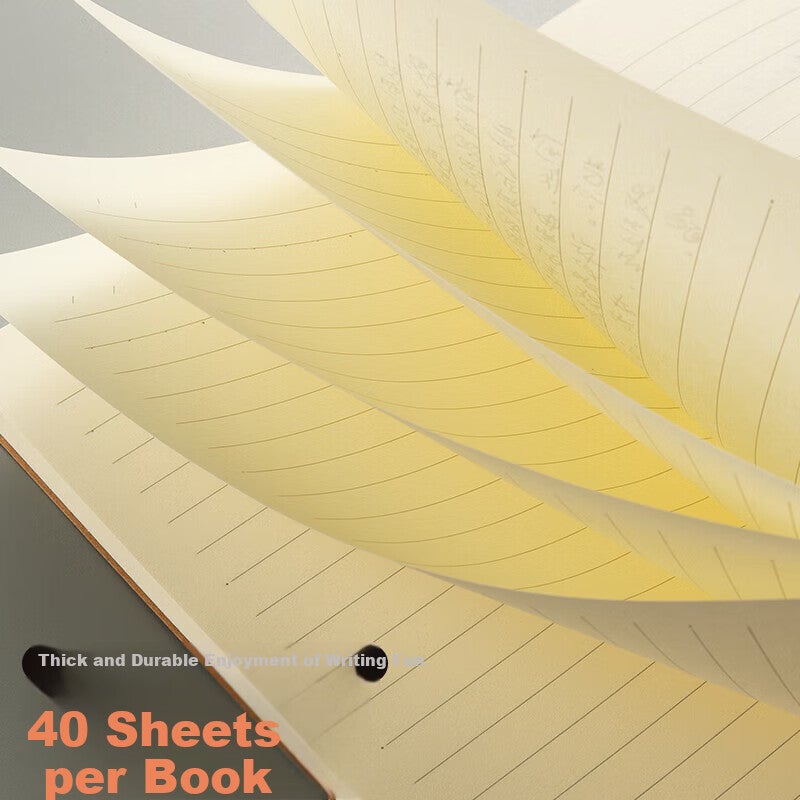 M&G Stationery, 16K/40 Sheets Stitched Notebook, Simple Life Series Kraft Paper Student Soft Copybook Office Notebook, Pack of 4 APYFK12 - Image 3