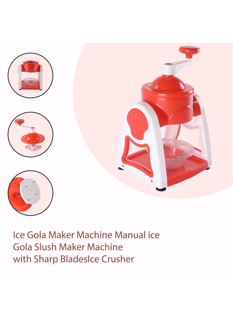 Kixony Kixony Plastic Manual Ice Gola Maker at Home Manual Ice Crusher and Slush Maker Machine with Steel Blade Ice Shaver and Ice Shreader with 3 Bowl 1 Glass 6 Sticks 1 Dish  - Image 5