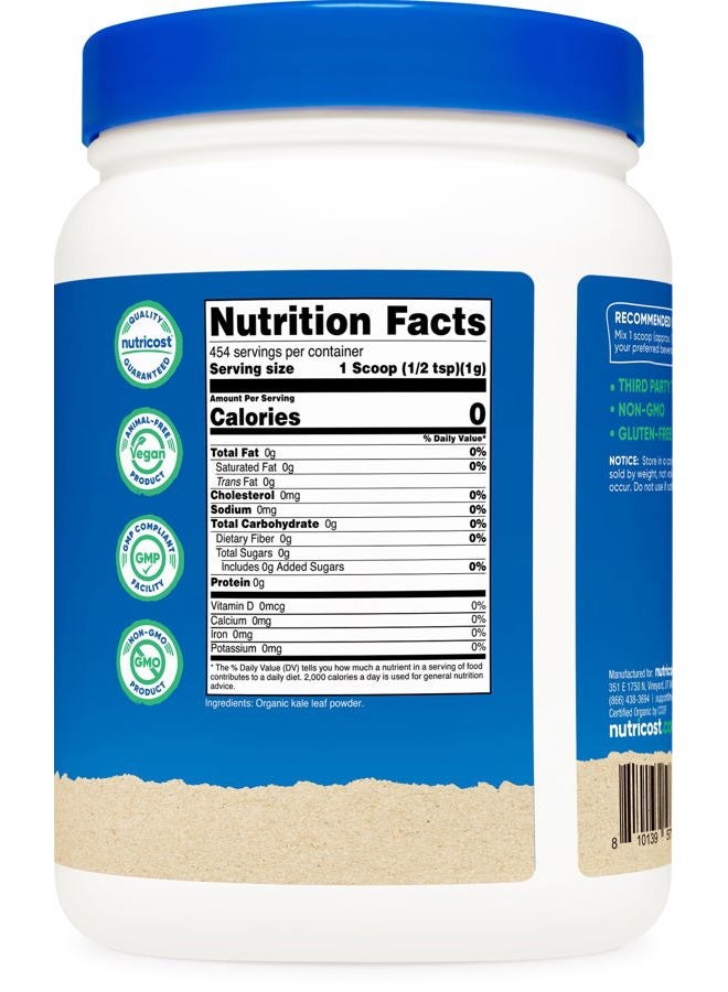 Nutricost Organic Kale Powder 1LB - All Natural, Non-GMO, Gluten Free, Certified USDA Organic Kale - Image 5