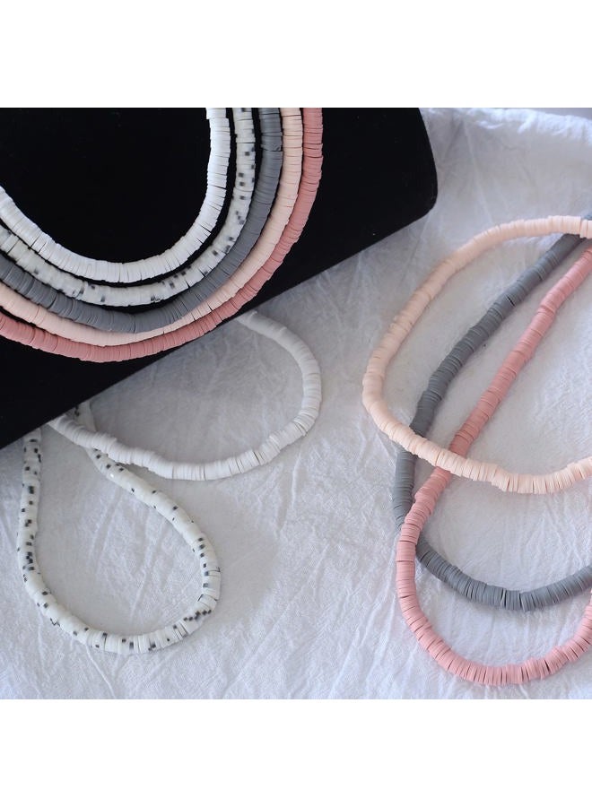 HERZWILD 10 Strands Clay Beads for Bracelets Making 3600Pcs Polymer Clay Beads Disc Flat Heishi Beads Round Colorful Handmade Spacer Beads for Jewelry Making DIY Friendship Bracelet Necklace Earrings - Image 3