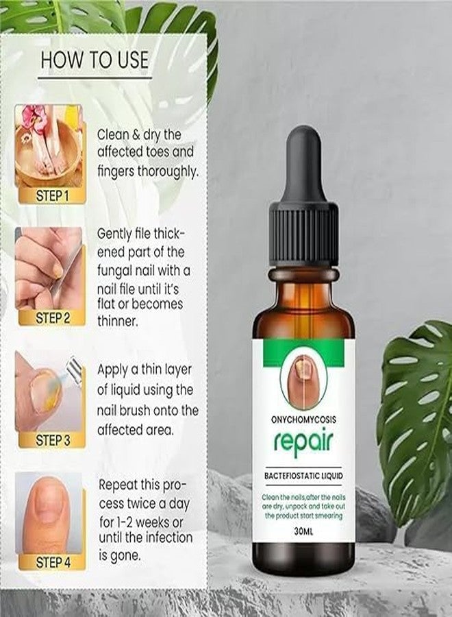 HER HEAL زيت إصلاح فطريات الأظافر - سيروم مزيل للفطريات والعدوى، قطرات سائلة للأظافر التالفة (عبوة من 3 قطع سعة 30 مل) - Image 4