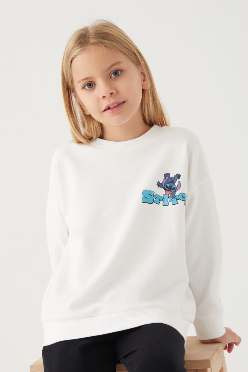 STITCH سويت شيرت للبنات بتصميم شكل  - Image 1