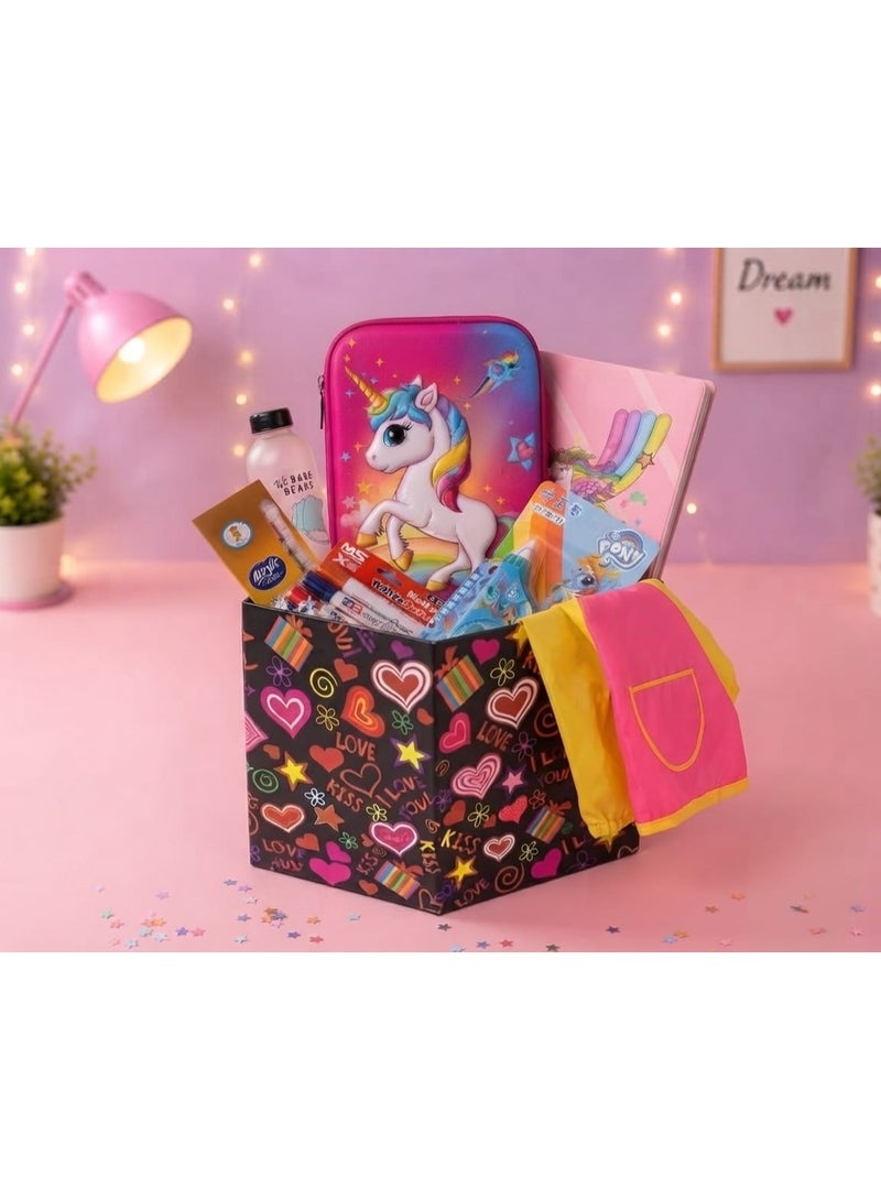 Supplies Box: All-in-One School Gift Set for Kids – Magical Unicorn Design with Comprehensive School and Office Supplies (Exclusive Special Edition)