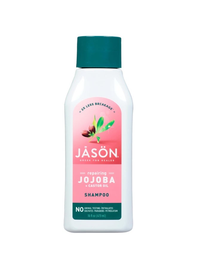 Jason Shampoo, Strong & Healthy Jojoba and Castor Oil, 16 Oz