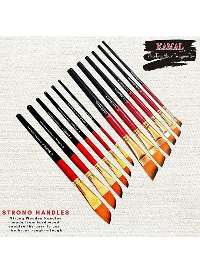 KAMAL Angular/Dagger Brushes with A5 Sketch PAD 140 GSM DOODLING, Painting, Sketching - Oil, Acrylic, Water, Poster Colours - Image 2