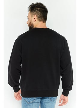Wrangler Men Crew Neck Graphic Print Long Sleeves Sweatshirt, Black  - Image 4