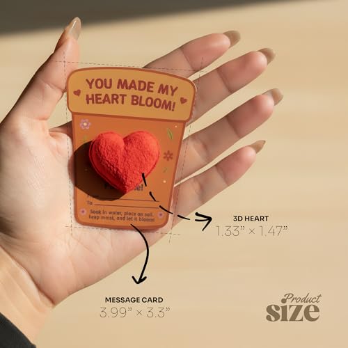 Seed Bloom 3D Heart Seed Paper Gift Set – 24 Plantable Heart Shapes with Wildflower Seeds, Includes Cards & Double-Sided Tape, Ready-to-Gift For Valentines Day Gift, Weddings & Special Occasion Favor - Image 3