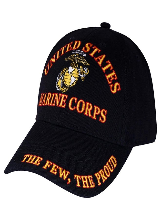 Trendy Zone 21 USMC Hat for Men and Women | Unisex Black US Marine Corps Cap, Officially Licensed Product | The Few, The Proud | Black - Image 1