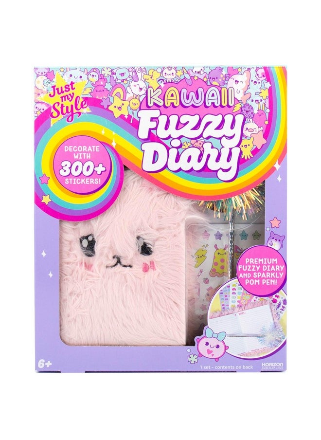 جاست ماي ستايل - مذكرات Kawaii Fuzzy، دفتر ملاحظات لطيف مكون من 40 صفحة للأطفال، يتضمن أكثر من 300 ملصق لطيف وقلم رصاص رقيق، مجلة ممتعة للأطفال، دفتر ملاحظات Kawaii، دفتر ملاحظات للفتيات، هدايا رائعة للفتيات من سن 6 إلى 8 سنوات - Image 1
