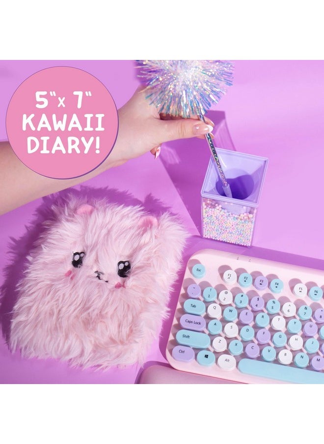 جاست ماي ستايل - مذكرات Kawaii Fuzzy، دفتر ملاحظات لطيف مكون من 40 صفحة للأطفال، يتضمن أكثر من 300 ملصق لطيف وقلم رصاص رقيق، مجلة ممتعة للأطفال، دفتر ملاحظات Kawaii، دفتر ملاحظات للفتيات، هدايا رائعة للفتيات من سن 6 إلى 8 سنوات - Image 1