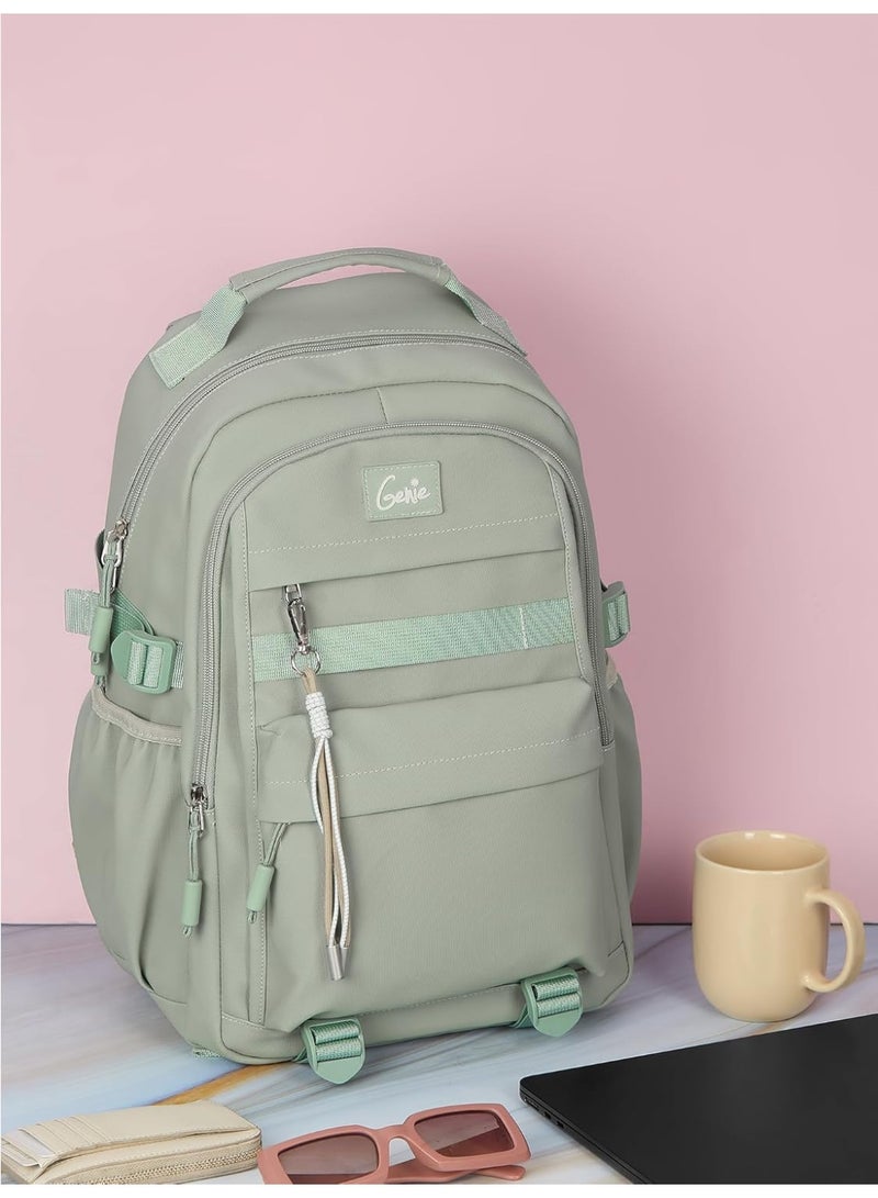 Genie Berry Laptop Backpack for Girls (27L) | Modern Office, College & Travel Laptop Backpack | Multi-Compartment, Padded Laptop Sleeve | Green - Image 5