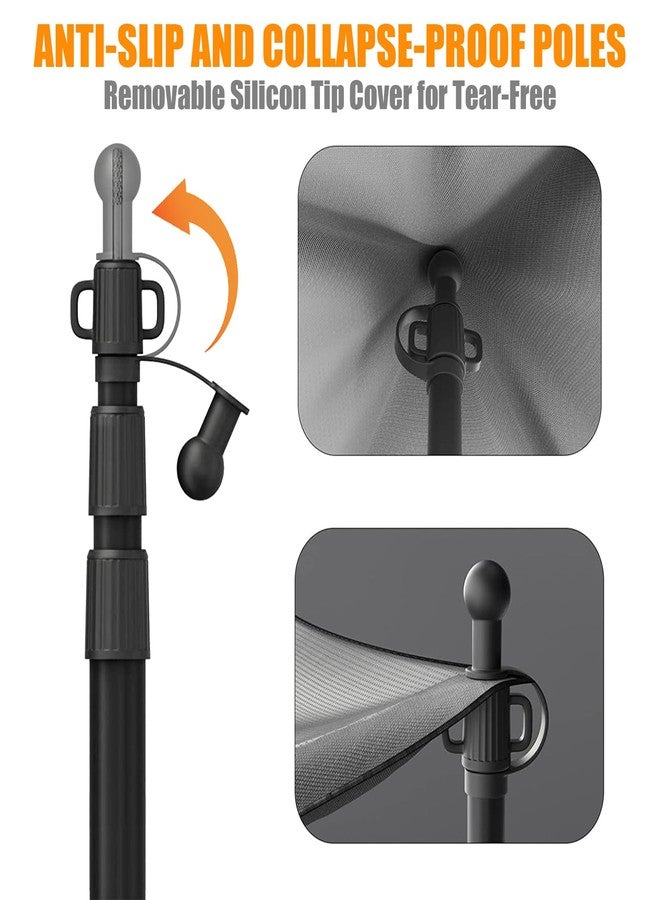 WILDROAD Tarp Poles Tent Poles Canopy Poles 7.7 ft, Telescoping Aluminum Poles with Non-Slip Aluminum Cone Bottom, Portable and Lightweight Camping Gear for Camping and Awnings, Set of 4 - Image 4