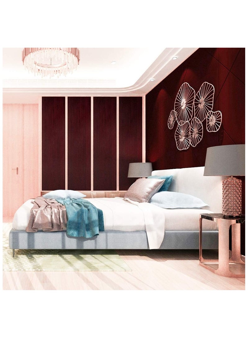 آنا ورق جدران ذاتي اللصق بتصميم خشبي مزيف، مقاوم للماء والرطوبة والزيت، بحجم 20 سم * 10 م - Image 4