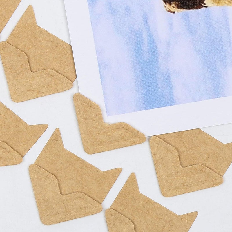 DERAYEE 12 Sheets/288 PCS Photo Corner Stickers, Self-Adhesive Photo Mounting Corners for Scrapbooking Photo Album Diary DIY Craft Paper - Image 3
