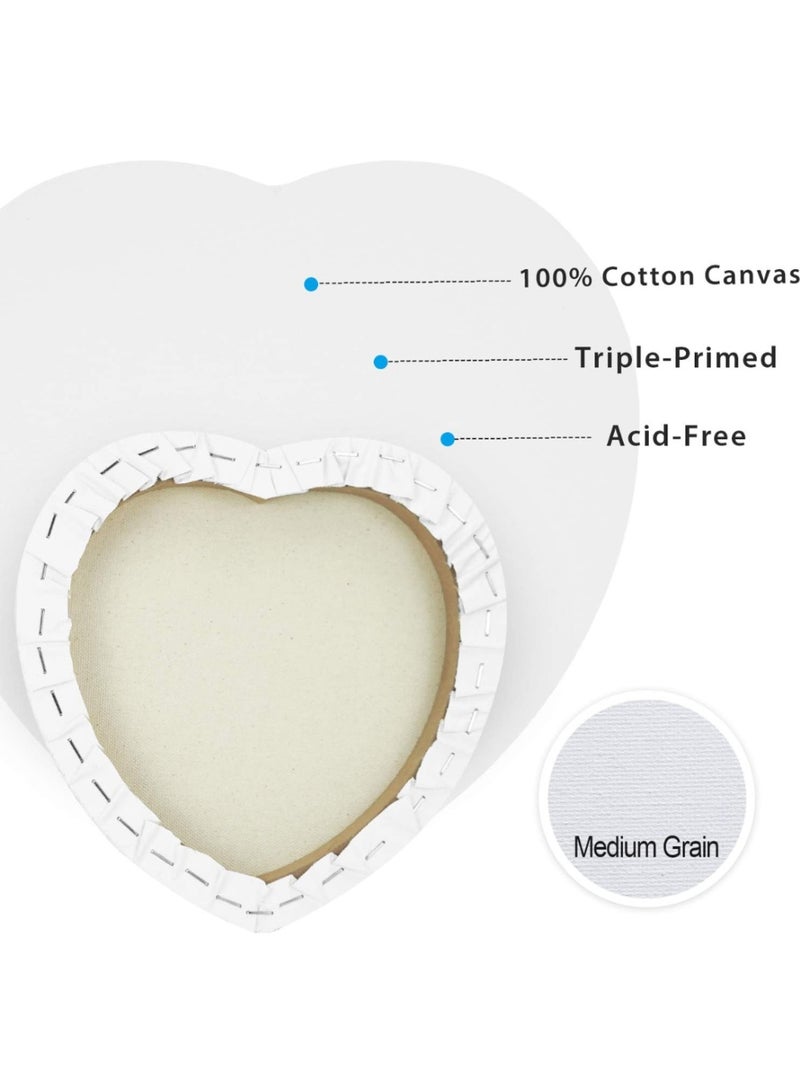 Phoenix Heart Shape Stretched white canvas 40cm - Image 3