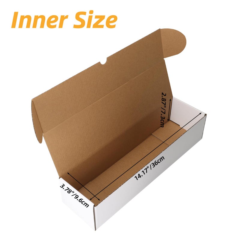 Serwrsw Bulk 600 Capacity Trading Cards Storage Box, in Total 25 Pack Brown White Cardboard Shipping Boxes for 15000 Count 12pt 2.5x3.5 inch Cards or Sleeved Cards - Image 2