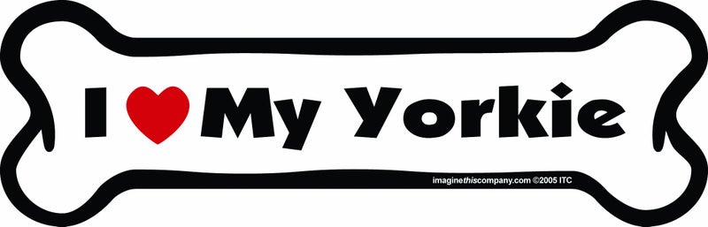 Imagine This Company I Love My Breed Bone Shaped Pet Magnet; Removable Magnets for Cars, Fridges, Lockers & More, Stylish Pet Inspired Car Accessories, 2 x 7 inches, 1 Item, White/Black, - Image 2