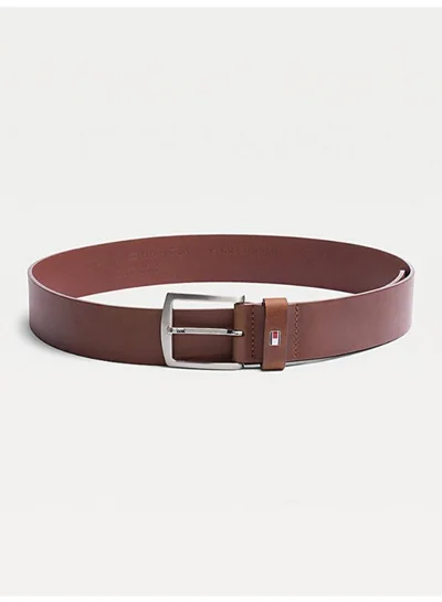 TOMMY HILFIGER Logo Denton Flag Leather Belt