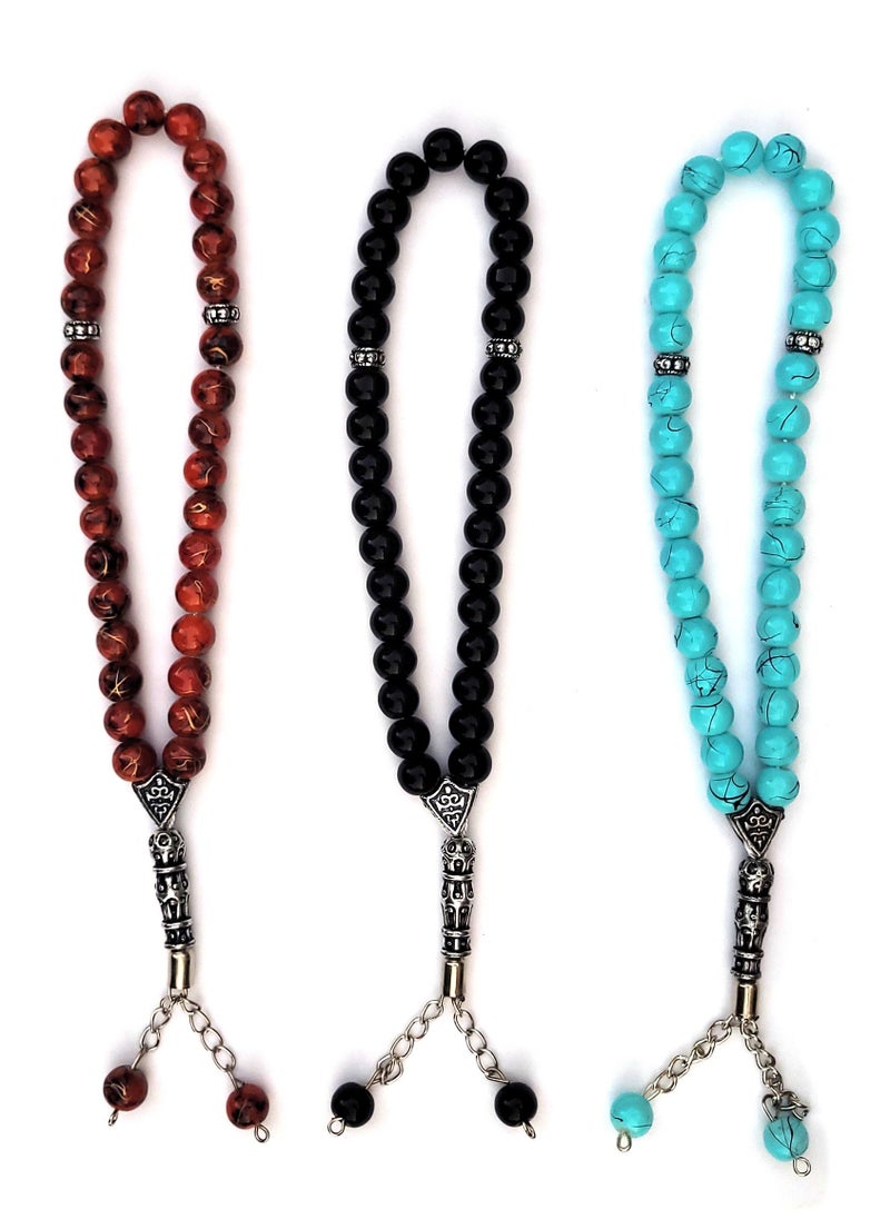 Alwan - 33 Count Muslim Prayer Beads Set of 3 - Image 1