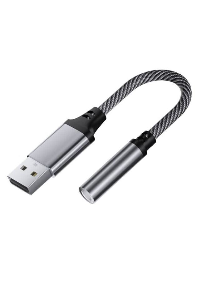 Beiyipin Usb To 3.5mm Audio Cable Adapter Round Port Desktop Laptop Headphone Microphone Cd Quality Converter 2-in-1 External Audio Adapter Cable - Image 5