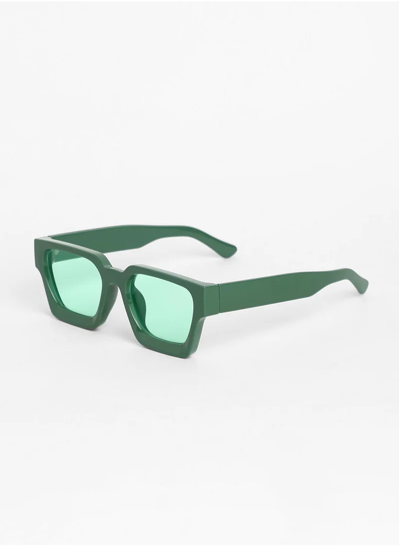 صوص هاوت Chunky Wayfarer Sunglasses - Green