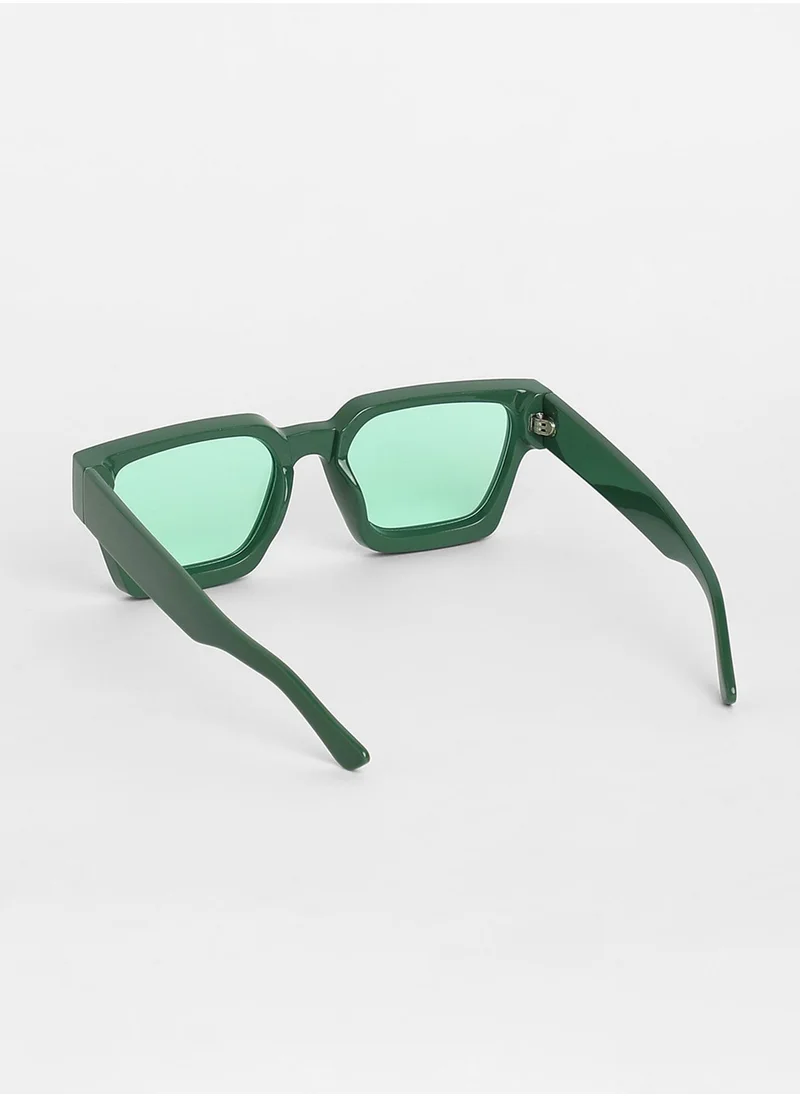 صوص هاوت Chunky Wayfarer Sunglasses - Green