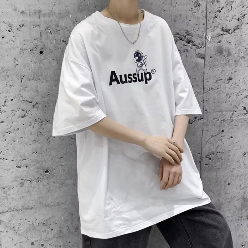 300 Jin Plus Large Size Short-Sleeved T-Shirt Men'S Fashion Fatty Fatty Cartoon Loose Half-Sleeved T-Shirt Extra Large National Tide - Image 3