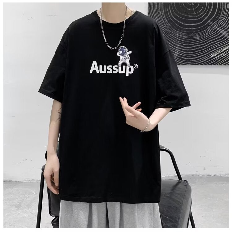 300 Jin Plus Large Size Short-Sleeved T-Shirt Men'S Fashion Fatty Fatty Cartoon Loose Half-Sleeved T-Shirt Extra Large National Tide - Image 5