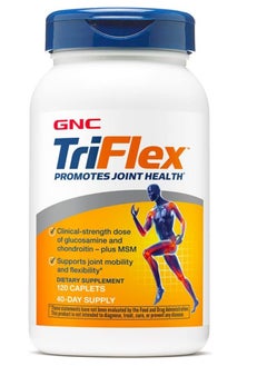 GNC TriFlex Targeted Joint, Bone & Cartilage Health Supplement with Glucosamine Chondroitin & MSM 120 Caps 40 Servings  - Image 1