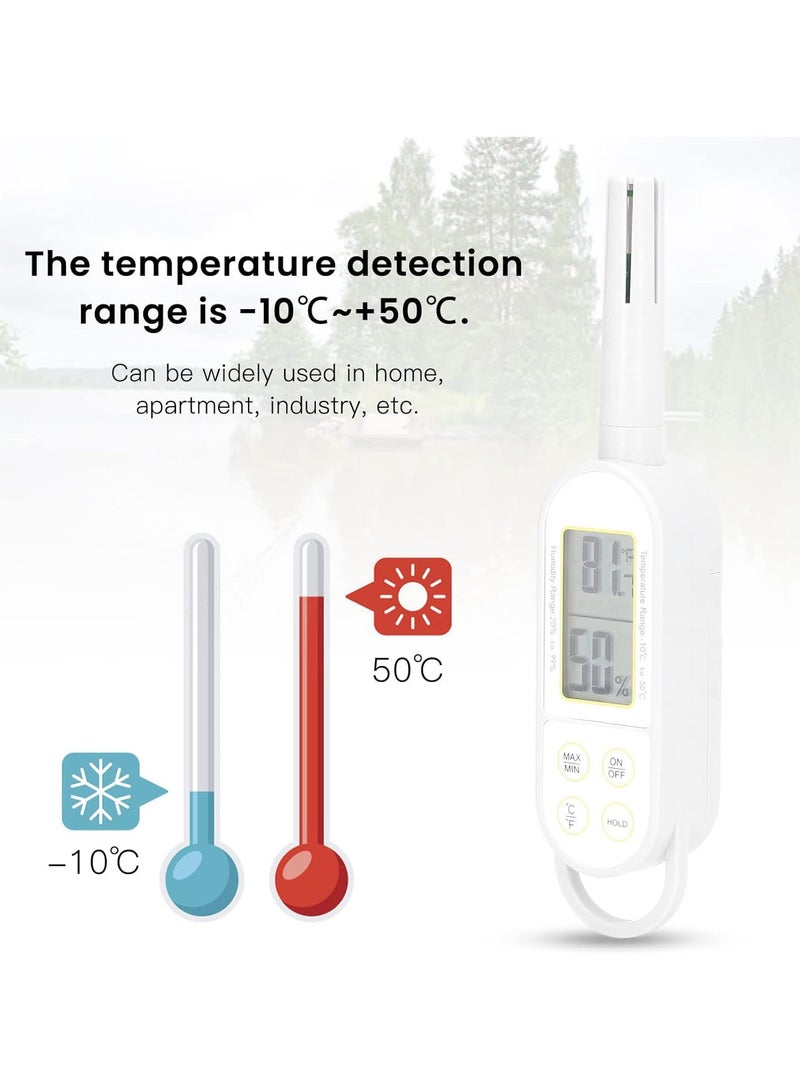 GGOOT Handheld Thermometer Hygrometer Digital Display Temperature Humidity Gauge Meter for Home Greenhouse - Image 2