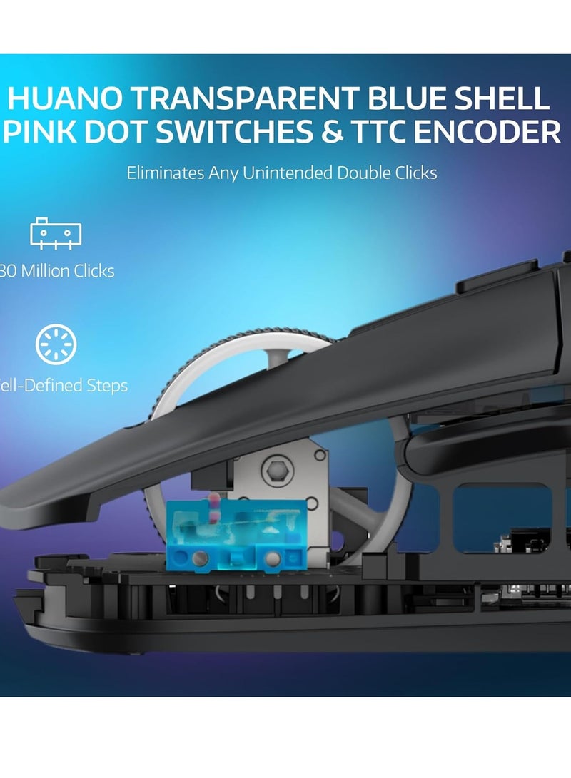 Attack Shark ماوس ألعاب لاسلكي خفيف الوزن X6 مع 3 أوضاع سلكية 2.4G BT5.2 حتى 26K DPI قاعدة شحن مغناطيسية RGB تعمل باللمس - Image 5