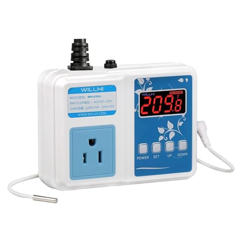 WILLHI WH1436A 10A Temperature Controller 110V Digital Thermostat Switch Sous Vide Controller NTC 10K Sensor Improved Version - Image 1