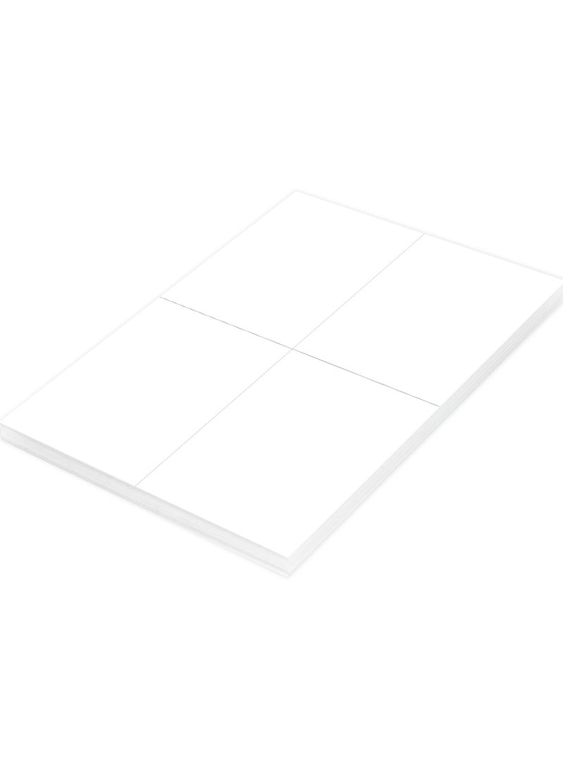 FIS Multipurpose Laser Labels, Colour White, Size 105X148.5MM (4 Stickers x 100 Sheet)  400 Labels, Size : A4 (21X29.7 CM) , Pack of 100 Sheets -FSLA4-100 - Image 2