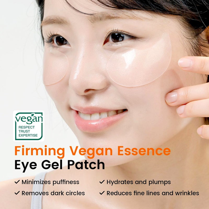 SEONGLOW Caffeine Under Eye Patches: 30 Pairs Korean Hydrogel Eye Masks for Dark Circles Puffiness Relief with Niacinamide Hyaluronic Acid - Undereye Brightening Hydrating Anti-Wrinkle Treatment - Image 2