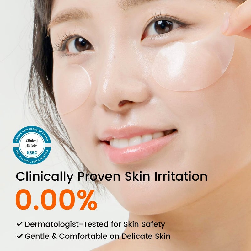 SEONGLOW Caffeine Under Eye Patches: 30 Pairs Korean Hydrogel Eye Masks for Dark Circles Puffiness Relief with Niacinamide Hyaluronic Acid - Undereye Brightening Hydrating Anti-Wrinkle Treatment - Image 3
