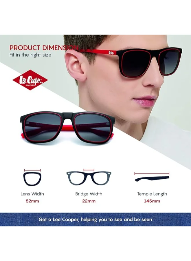Lee Cooper Women's Polarized Sunglasses Black Frame GR.Grey Mirror Lens 5mm  - LC1006C02