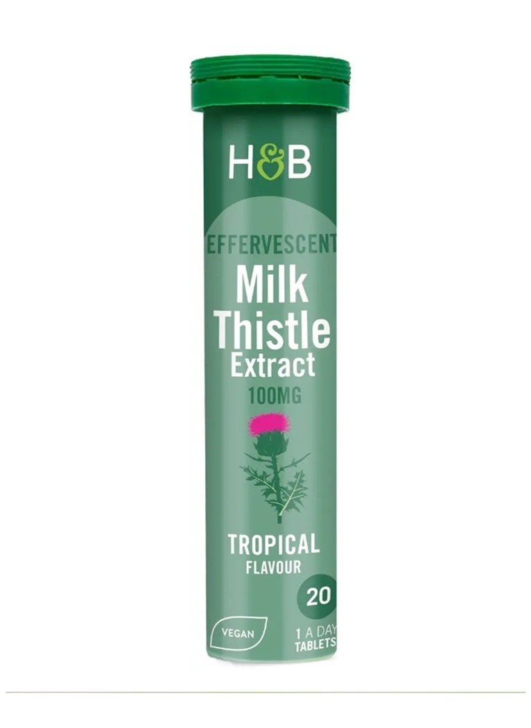 H&B Holland And Barrett Milk Thistle 20 Effervescent Tablets 