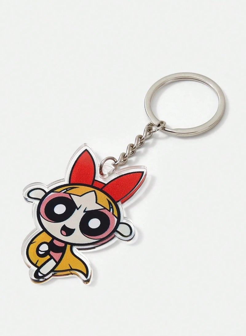 Powerpuff Keychain with Blossom Design - Image 3