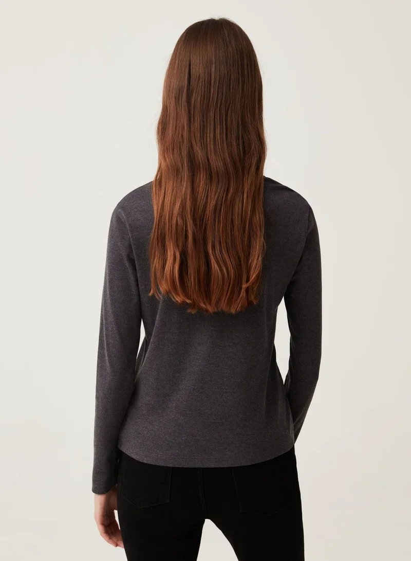 Ovs OVS Womens Long-Sleeved T-Shirt With Pocket