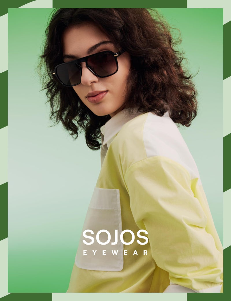 SOJOS Retro Aviator Polarized Sunglasses for Men Women Trendy Vintage Square Pilot Mens Shades SJ2370 Black Frame Brown Grading Lens - Image 3