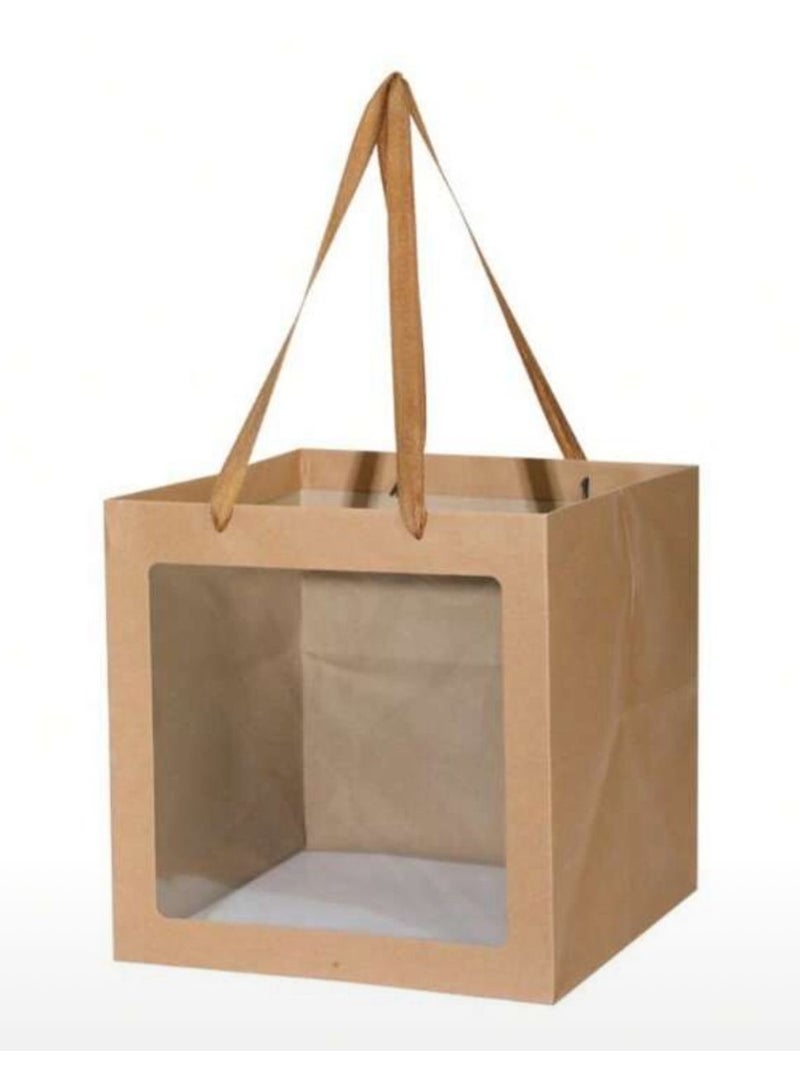 3pcs set of square gift bags with handles, suitable for weddings, birthdays, holidays, and parties., Holiday Presents, Event Decorations, Minimalist Gift B