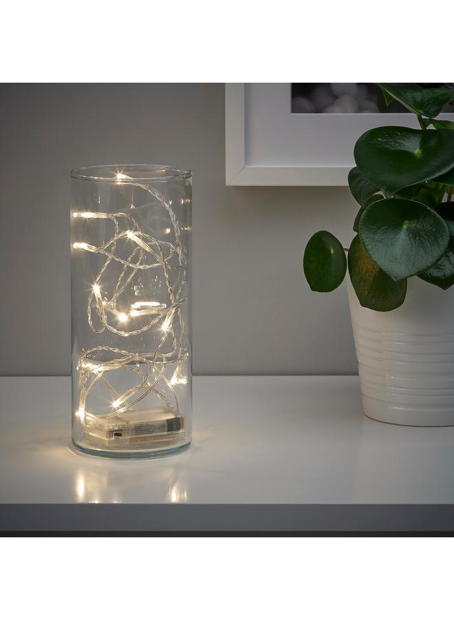 Zaboon LED lighting chain with 12 lights, indoor/battery-operated silver-colour - Image 3