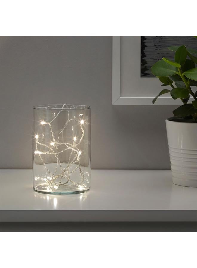 Zaboon LED lighting chain with 12 lights, indoor/battery-operated silver-colour - Image 2