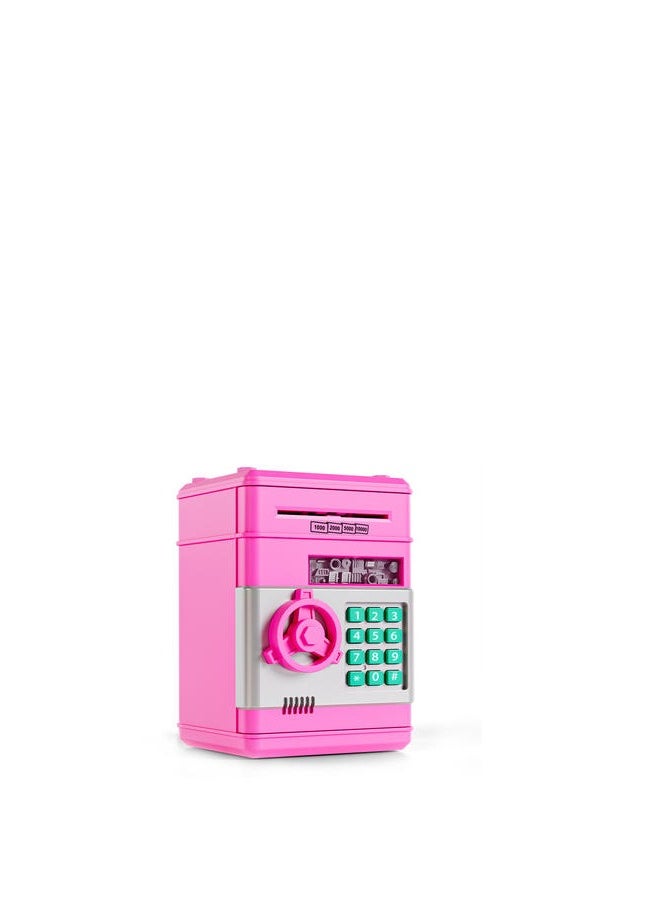 Kids Electronic Piggy Bank - Secure money saving box with password and sensor, automatic bill slots, and coin slot - Safe and fun cash storage for boys and girls 
