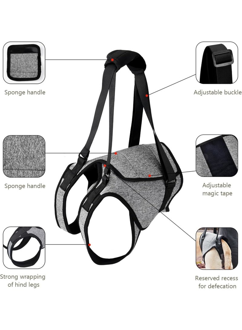 SOLARAE Dog Lifting Harness, Dog Lifting Harness for Back Legs, Dog Lifting Harness to Lift Pets Hind Front Rear for Canine and Old K9 Cruciate Ligament Rehabilitation, Rear Legs Mobility(L) - Image 2