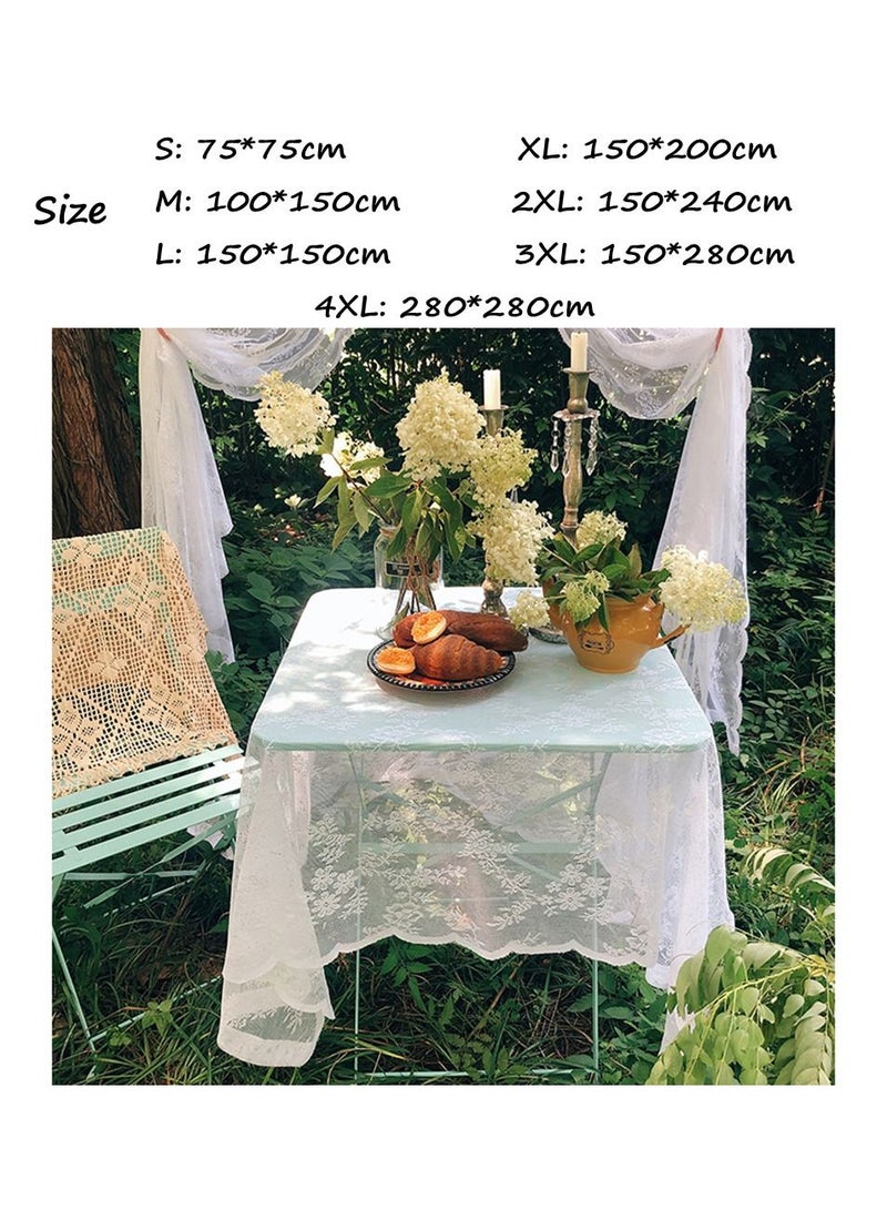 Romantic Pattern Lace Tablecloth Placemat  - Image 5