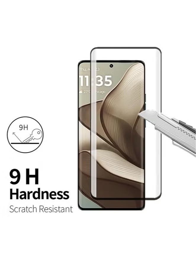 TIGER 2 Pcs Screen Protector for Motorola Edge 50 5G | 9H Tempered Glass HD Clear Protection, Full Coverage, Bubble-Free Installation, Scratch Resistant, Anti-Fingerprint - Image 4