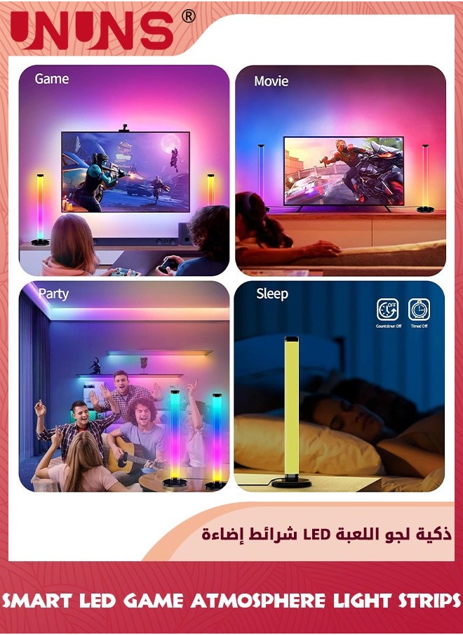 UNUNS شريط إضاءة LED الذكي، شريط إضاءة RGB المتدفق، أضواء الألعاب، إضاءة خلفية للأجواء مع وضع مزامنة الموسيقى، شريط إضاءة ملون بلوتوث لإعداد الألعاب، ترفيه، غرفة الكمبيوتر، تلفزيون، ديكور، إضاءة LED قابلة للتعتيم  - Image 5