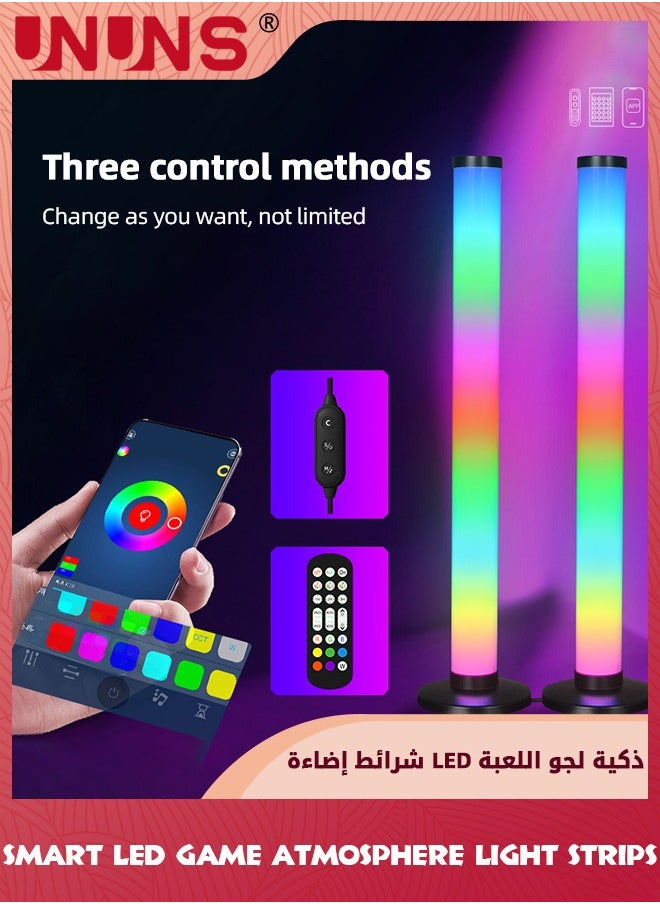 UNUNS شريط إضاءة LED الذكي، شريط إضاءة RGB المتدفق، أضواء الألعاب، إضاءة خلفية للأجواء مع وضع مزامنة الموسيقى، شريط إضاءة ملون بلوتوث لإعداد الألعاب، ترفيه، غرفة الكمبيوتر، تلفزيون، ديكور، إضاءة LED قابلة للتعتيم  - Image 4